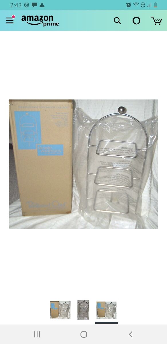 Pamper chef simple additions square plate tier medal stand