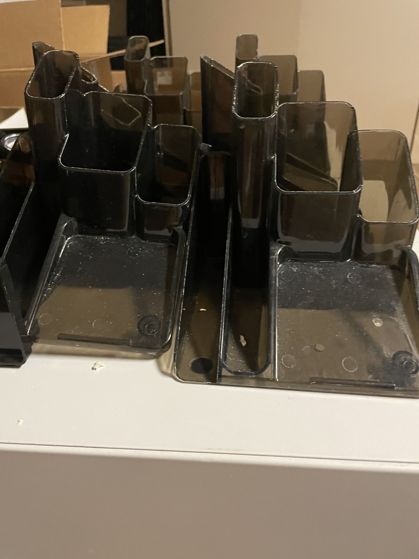 Lot Of Plastic Desk Containers