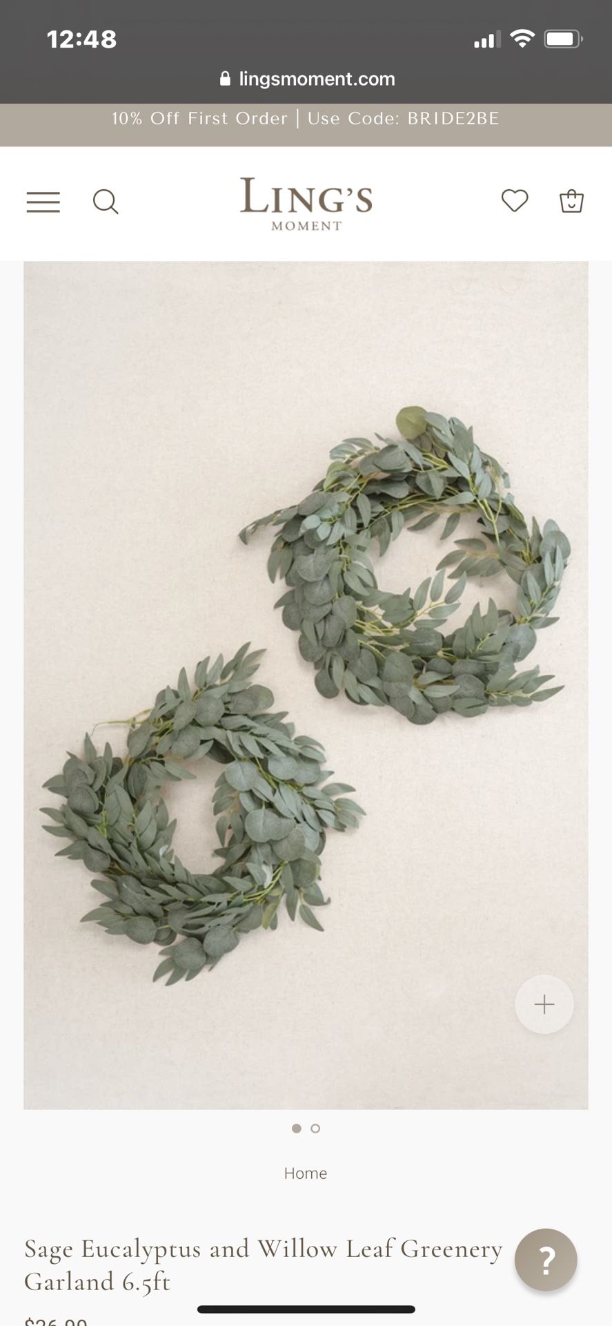 Sage Eucalyptus And Willow Leaf Greenery Garland
