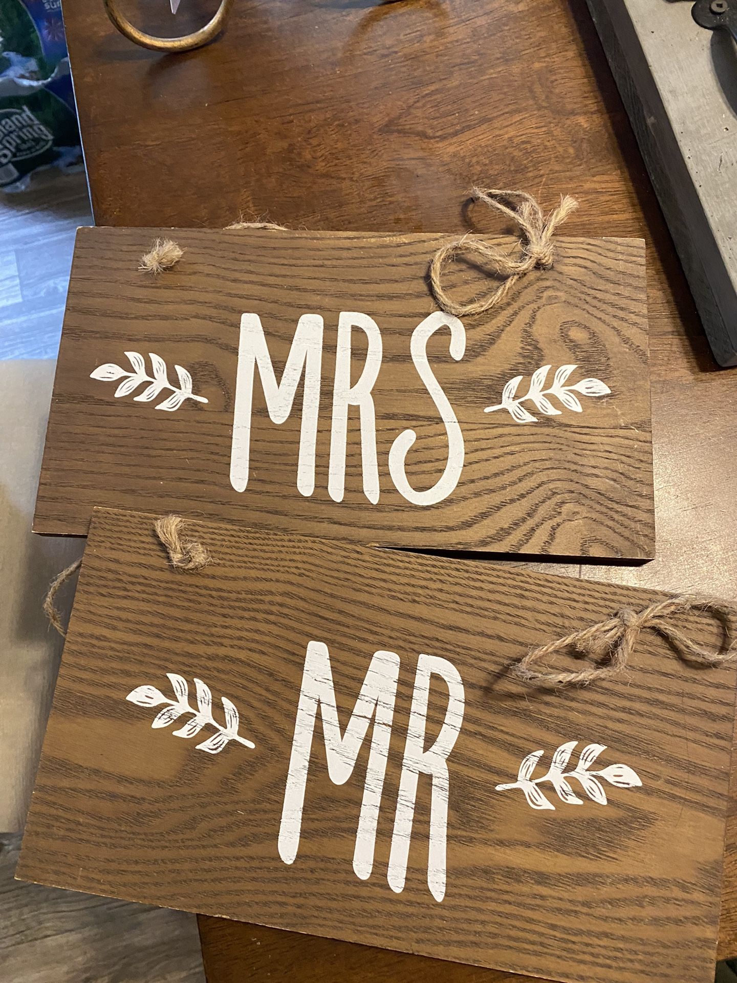 Mr And Mrs Wooden Chair Hangers