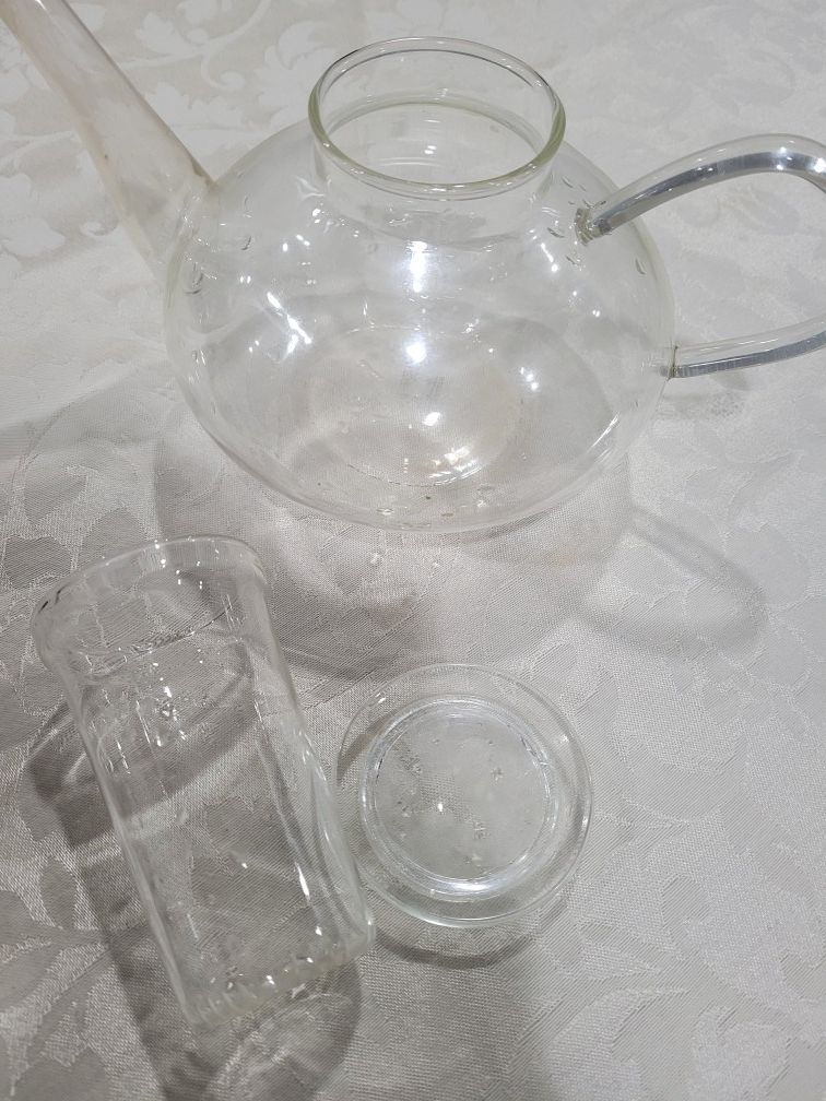 Teavana glass tea kettle blooming flower teapot