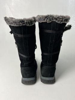 Skechers Grand Jams Black Leather W/Faux Fur Boots Womens Size 9.5 Snow Winter   Good used condition may have marks from age and use.  See pics for mo Thumbnail