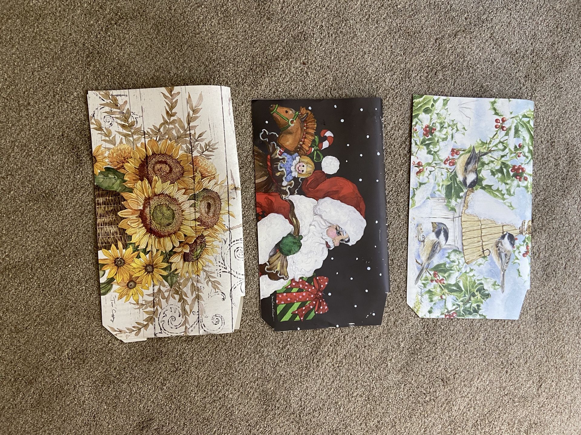 Three mailbox covers