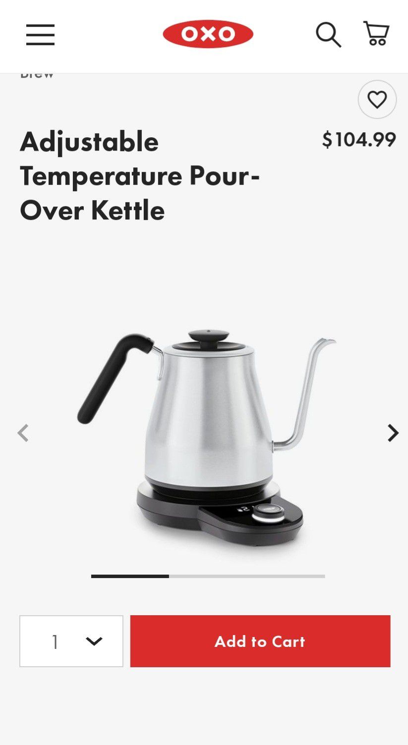 Oxo Brew Adjustable Temperature Pour-Over Kettle