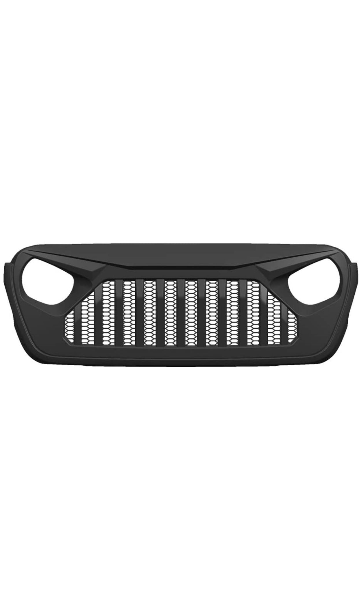 American 4wheel Matte Black Gladiator Vader Grill Front Cover for Jeep Wrangler 2018 2019 2020 JL JLU & Unlimited Rubicon Sahara Sports, ABS