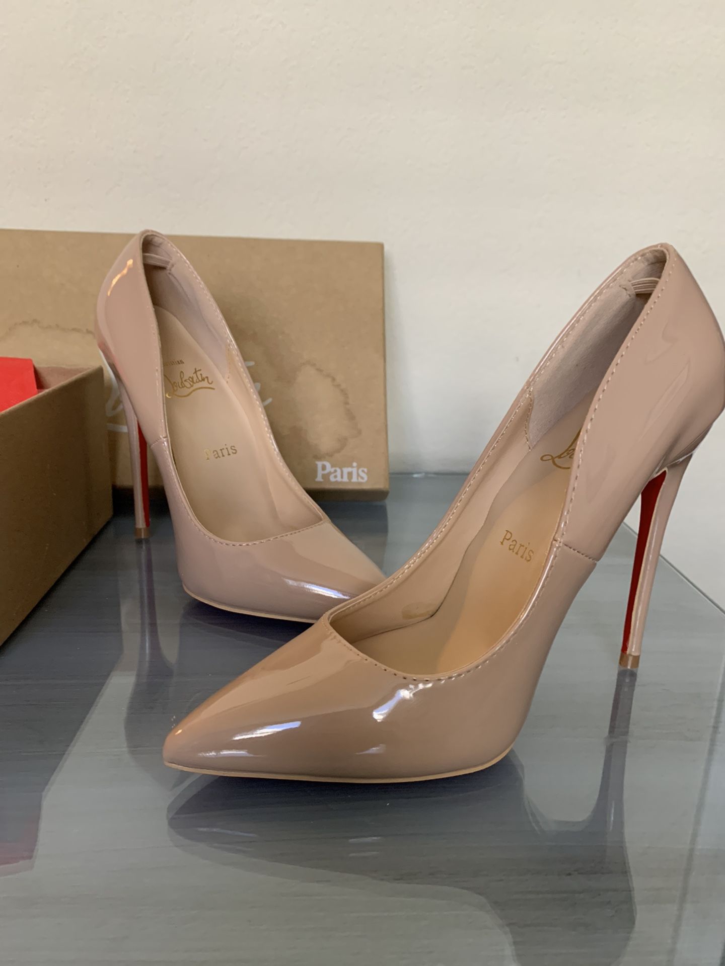 NWT Woman’s Designer Patient Leather Heels Uk 37
