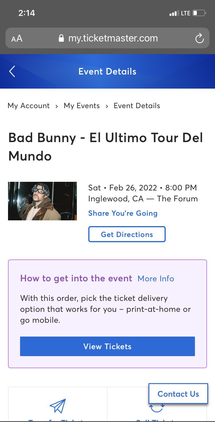 Bad bunny Tickets