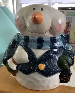 Snowman cookie jar Thumbnail