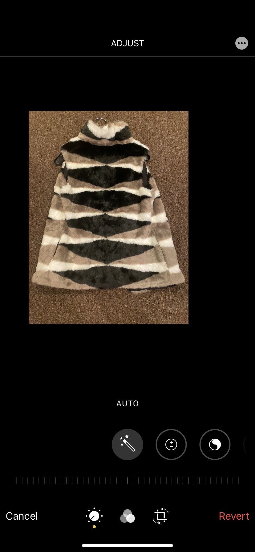 NIC+ZOE Women's Black/Taupe/White Zig-Zag Faux-Fur Vest M NWT $248