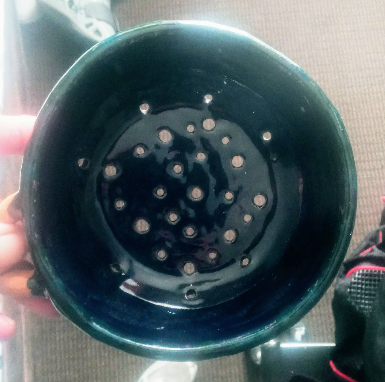 Beautiful hand-crafted Studio Pottery Strainer Bowl