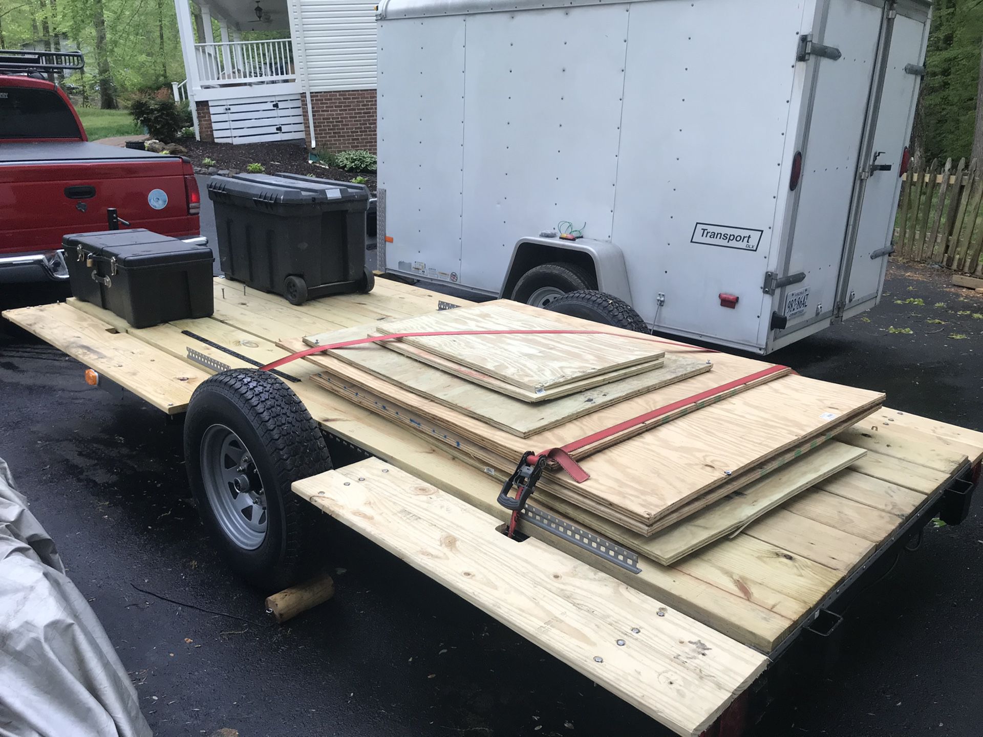 6x12 Flatbed Stake Trailer 3500lbs