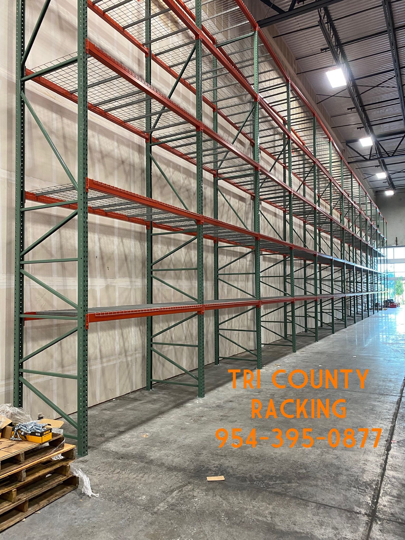 Brand New 42”x46” Wire Decks Made In USA Pallet Racks Beams Uprights Wire Decks Export Forklifts Install Delivery 