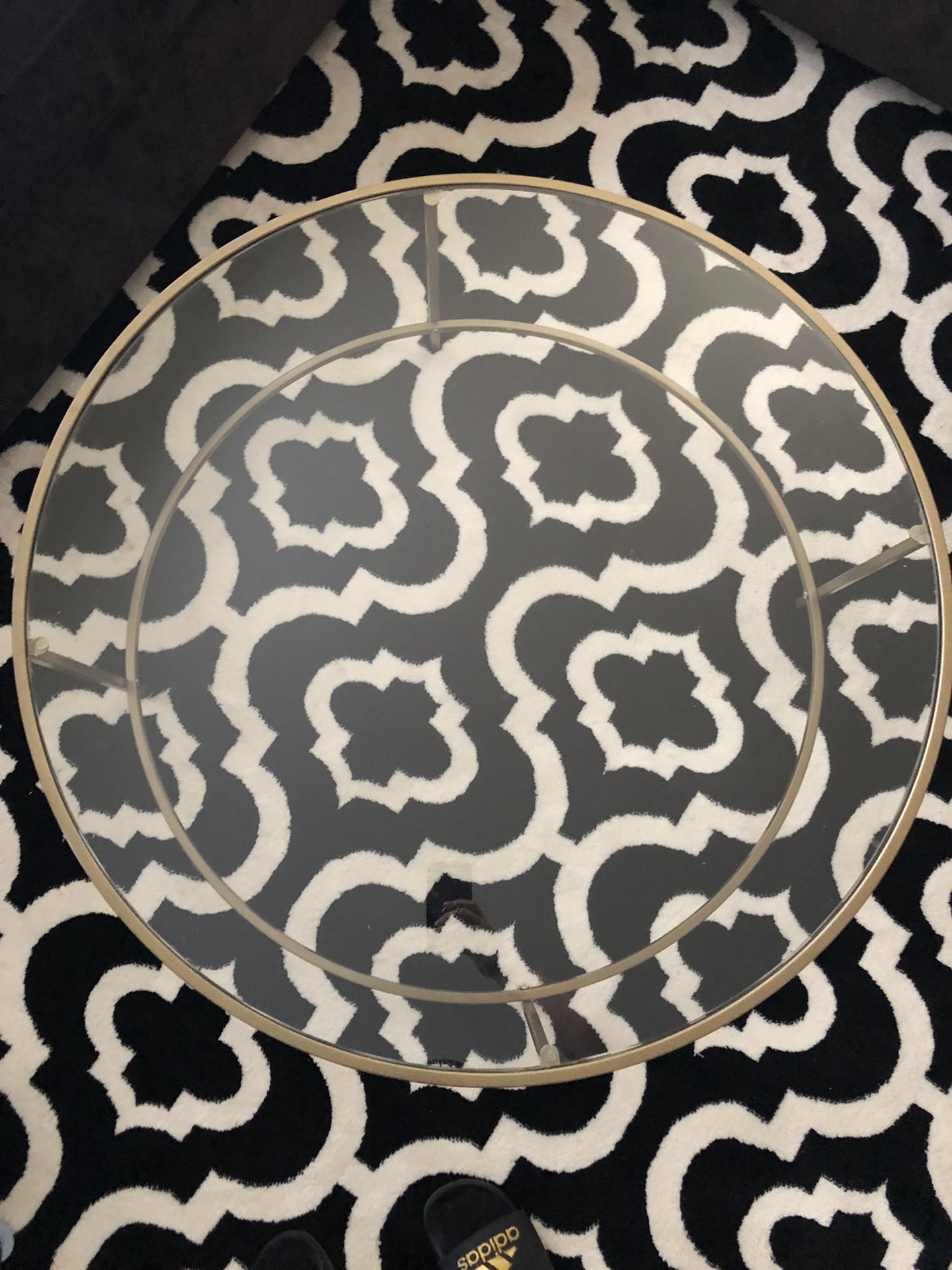 Gold glass Living room tables