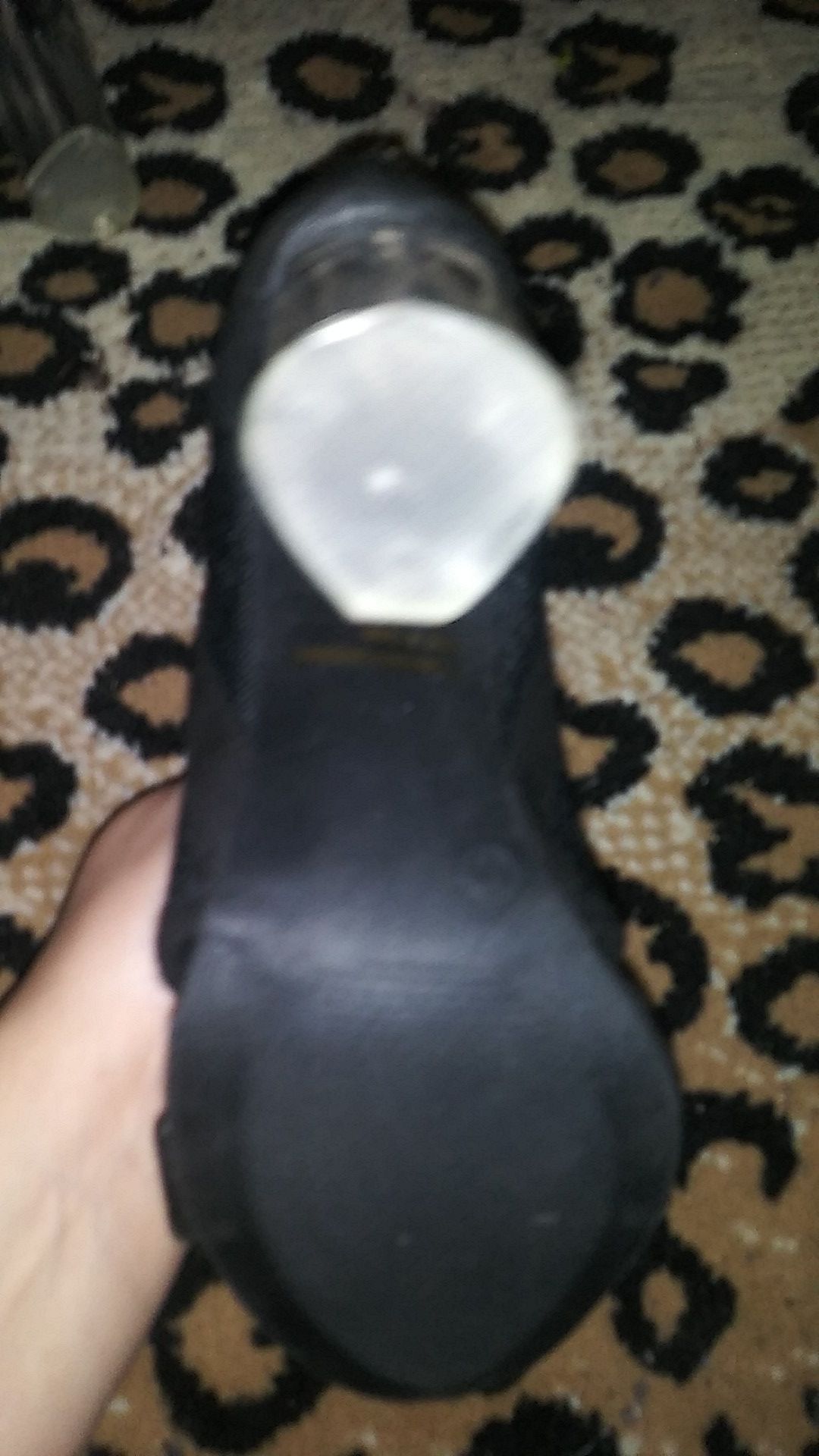 Open toe clear heel