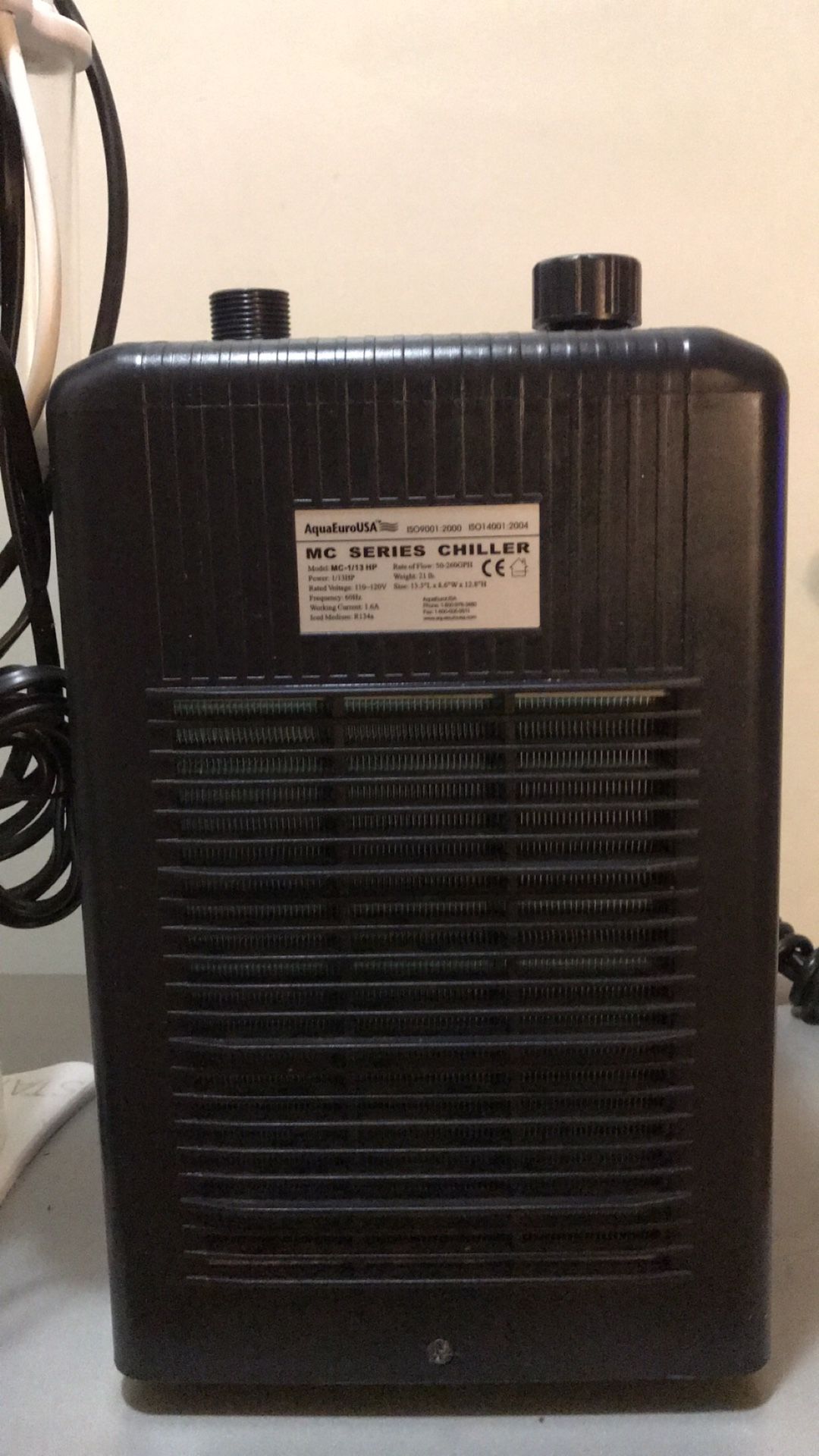 MC Chiller Aqua Euro USA Max Chill 1/13 HP Aquarium Chiller For Tanks
