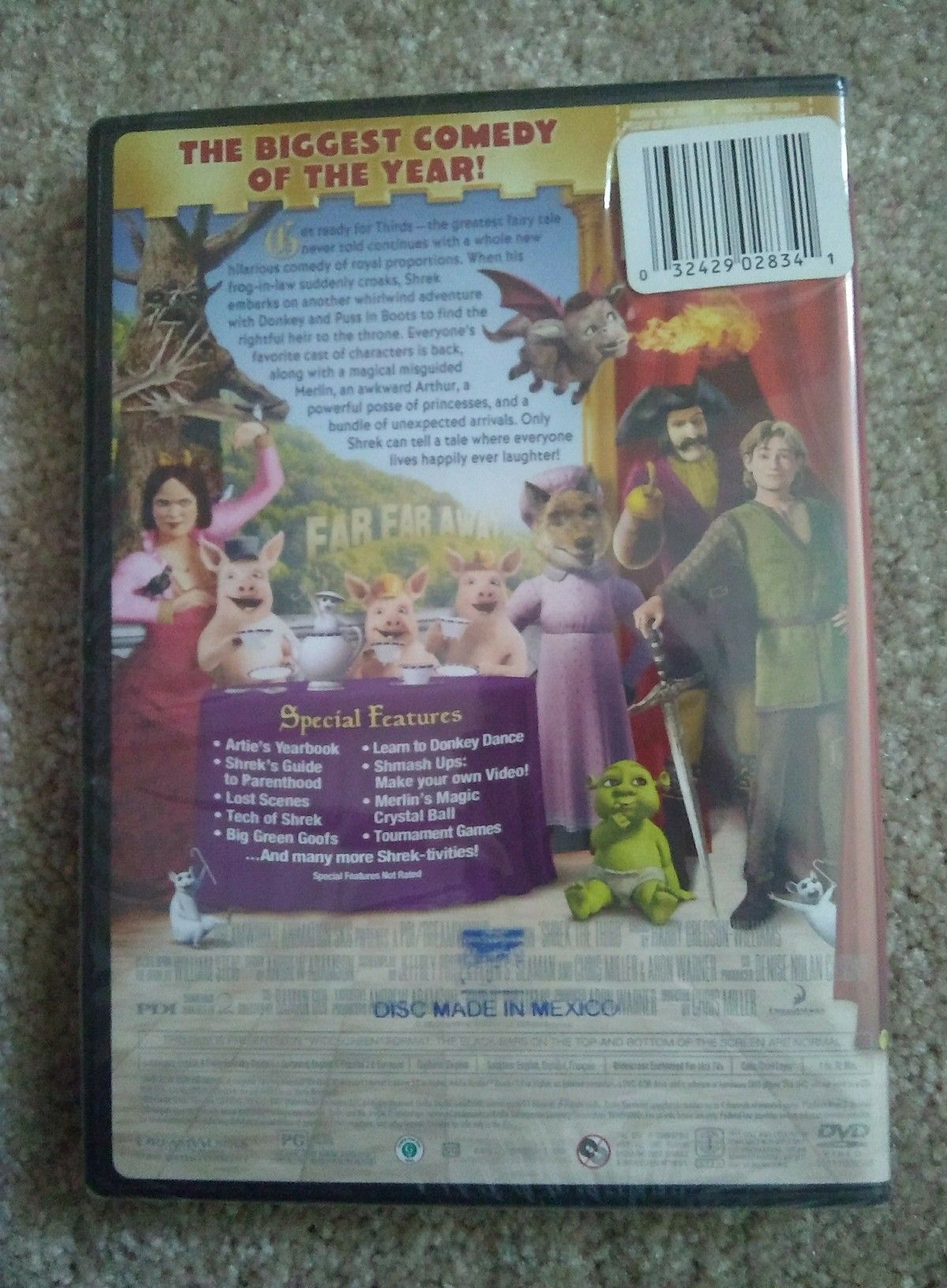 SHREK THE THIRD DVD "THE BIGGEST COMEDY OF THE YEAR!" NEW/ SEALED!