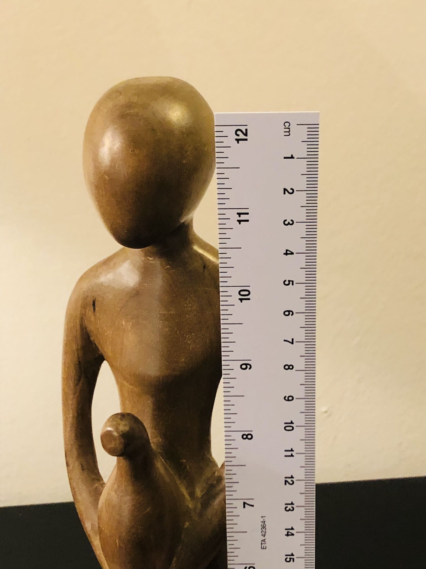 Vintage Hand Carved Wooden Figurine Status