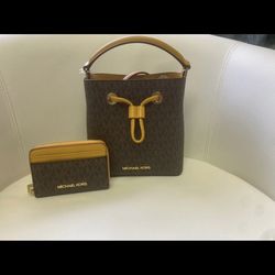 MK Matching Wallet With Small Bucket Bag Thumbnail