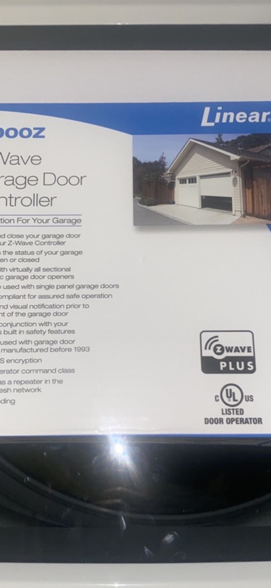 GoControl GD00Z-5 Z-wave Garage Door Opener Remote Controller  (Sealed In Box)
