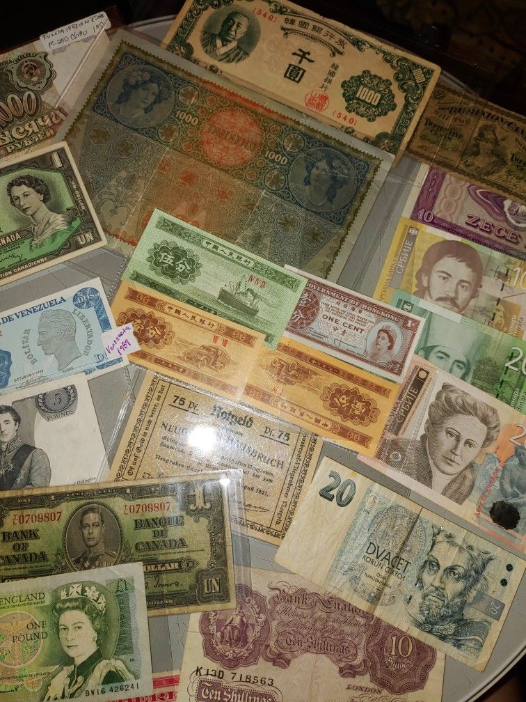 Foreign World Banknotes Currency Collection