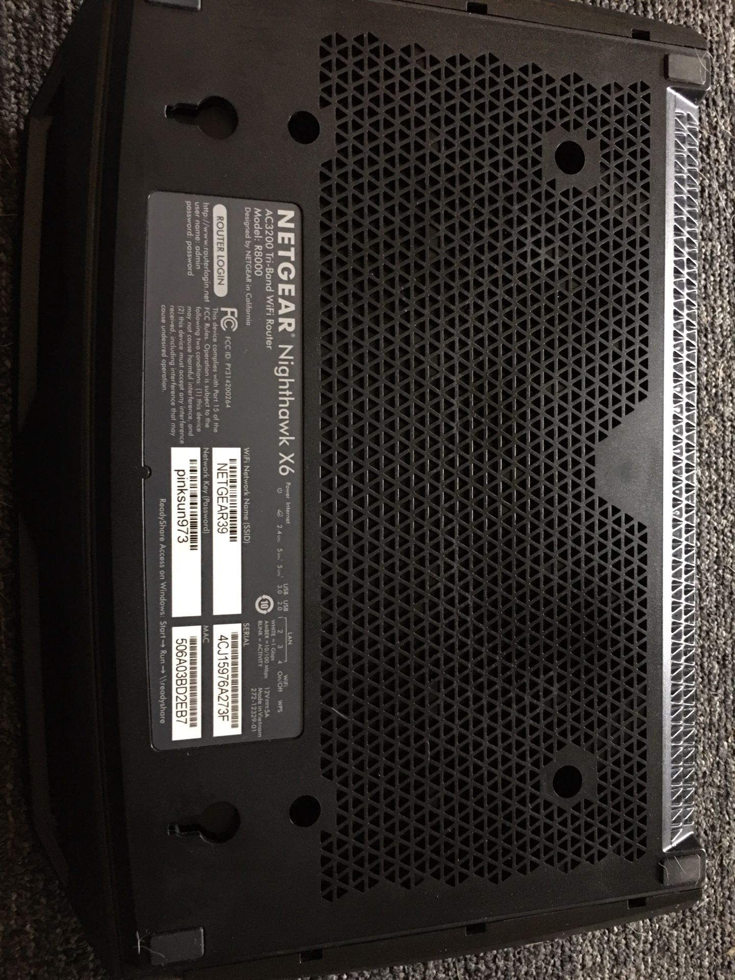 Netgear Nighthawk X6 Tri-Band Wi-Fi Router
