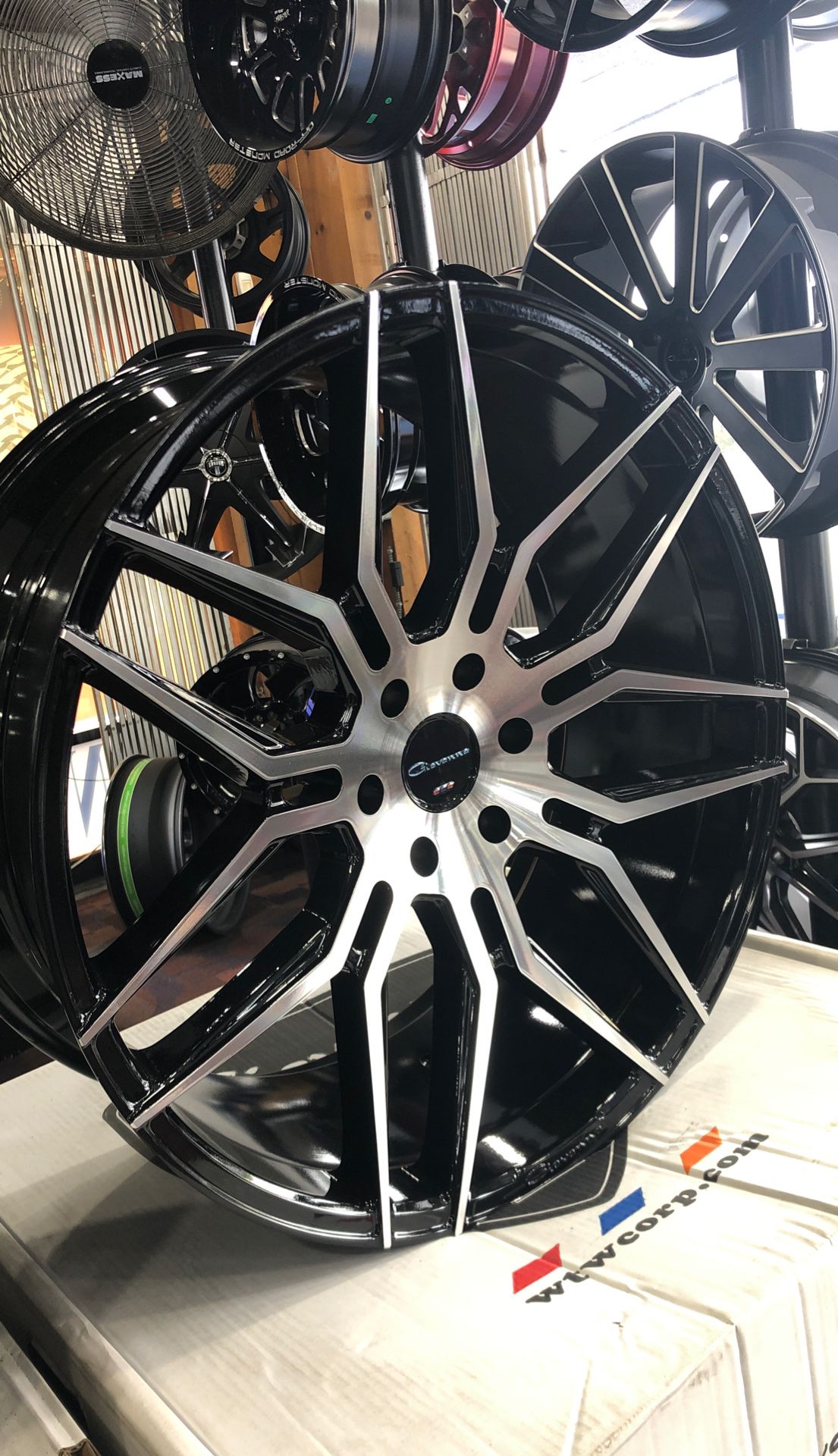 24x10 Giovanna Bogota Black Machined Rims and Tire’s 6x139