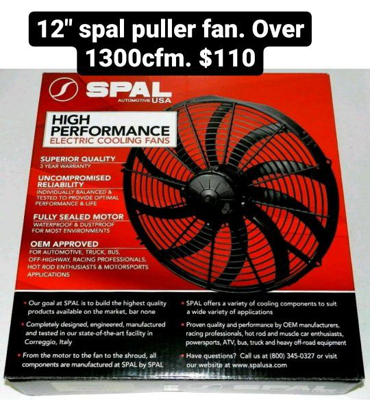 New 12 Inch Spal High Performance Pulling Cooling Fan
