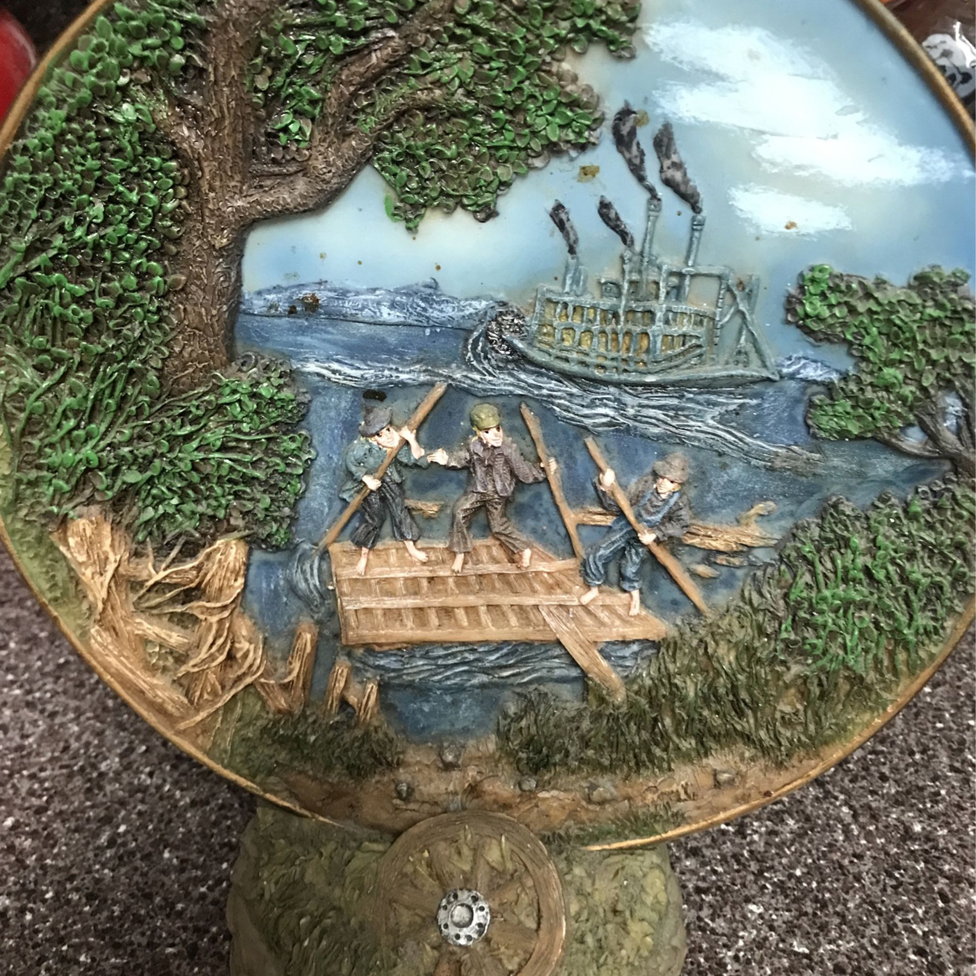 Huckleberry Finn Plate With Stand 