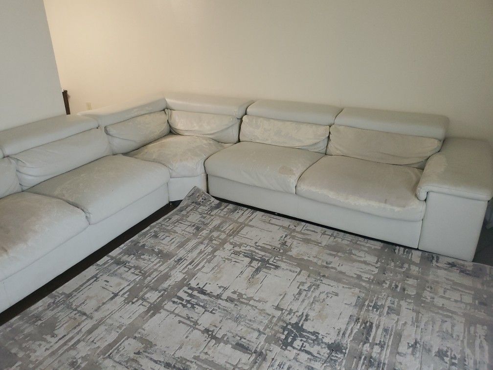 White large sectional