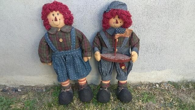 Vintage Raggedy Ann and Andy Dolls