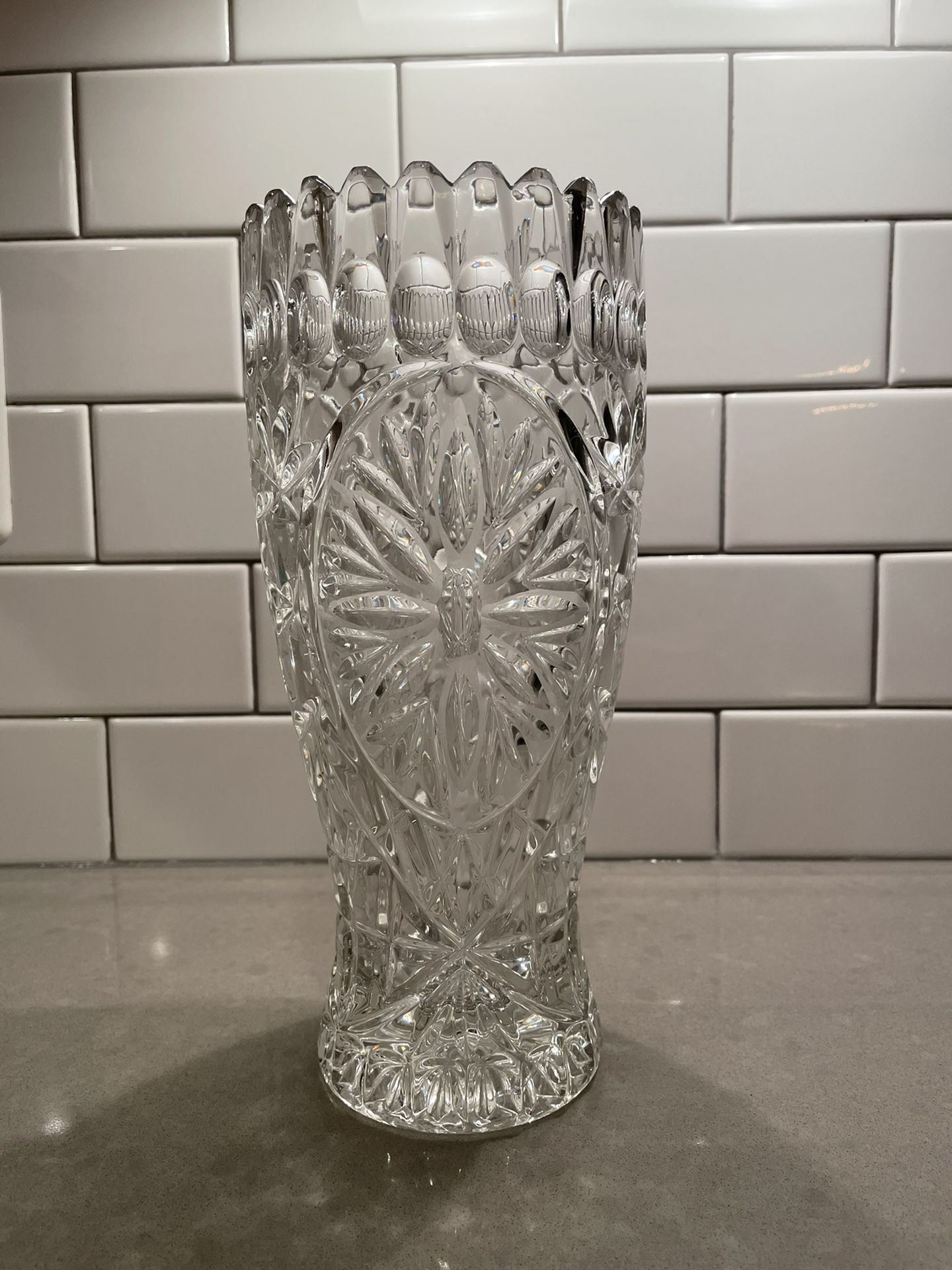 Antique Crystal Vase In Perfect Condition 