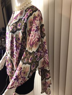 Women’s Chiffon Top/poncho/blouse/size XL/brand New Thumbnail