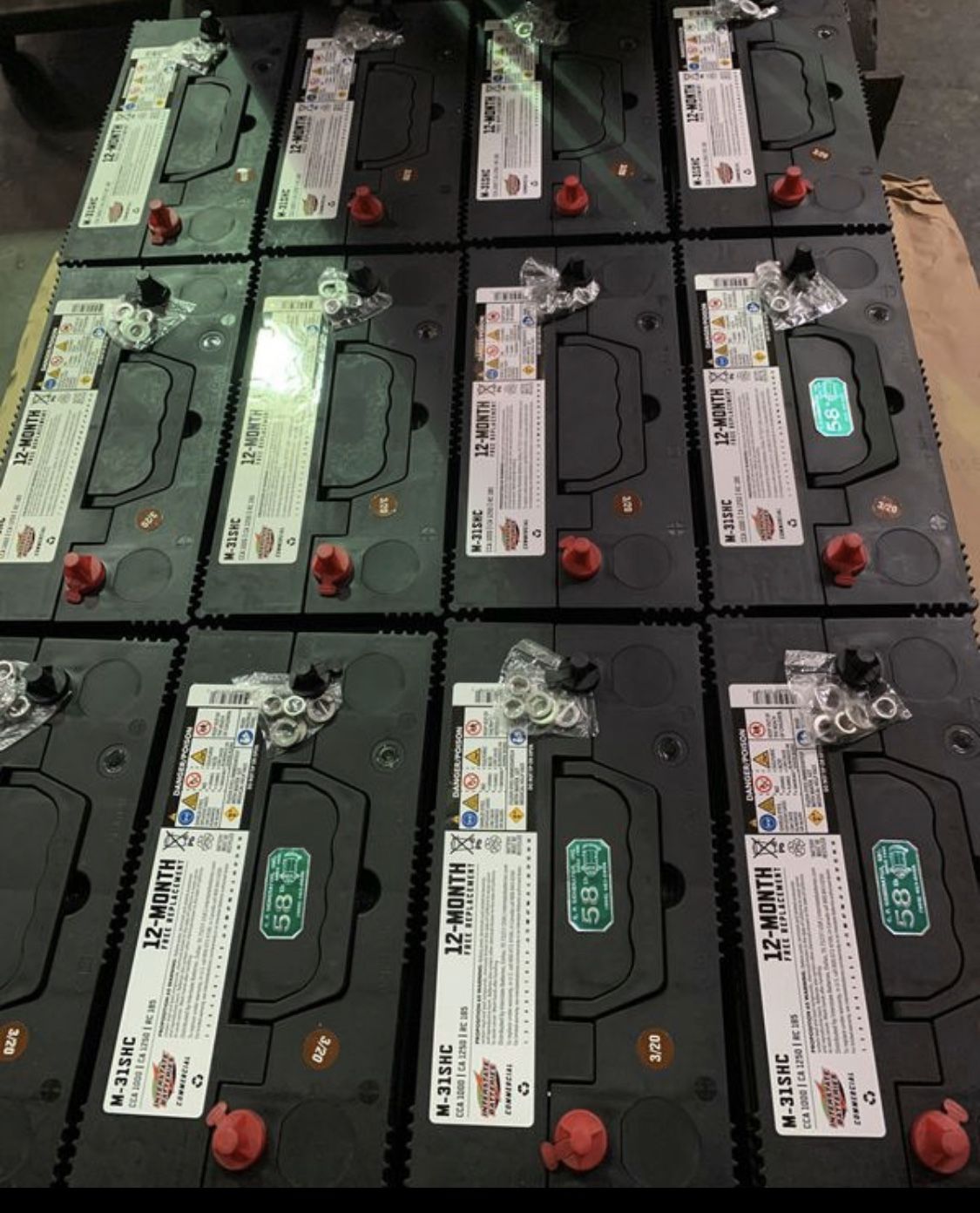 Group 31 1250 cranking amps 185 reserve capacity low rider, deep cycle