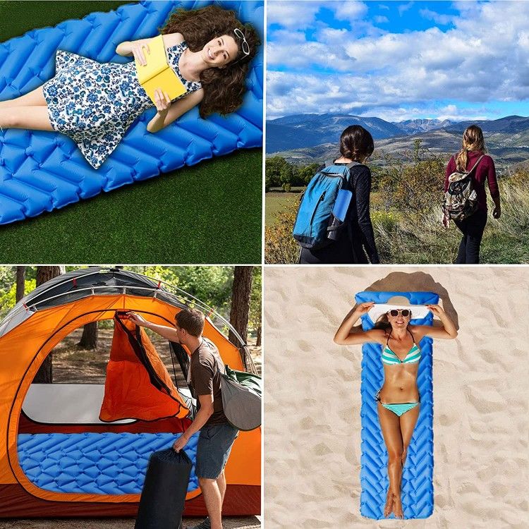 Camping Sleeping Pad, Ultralight Sleeping Mat for Backpacking, Hiking Air Mattress - Extra Long, Lightweight, Inflatable & Compact Camp Sleep Mat