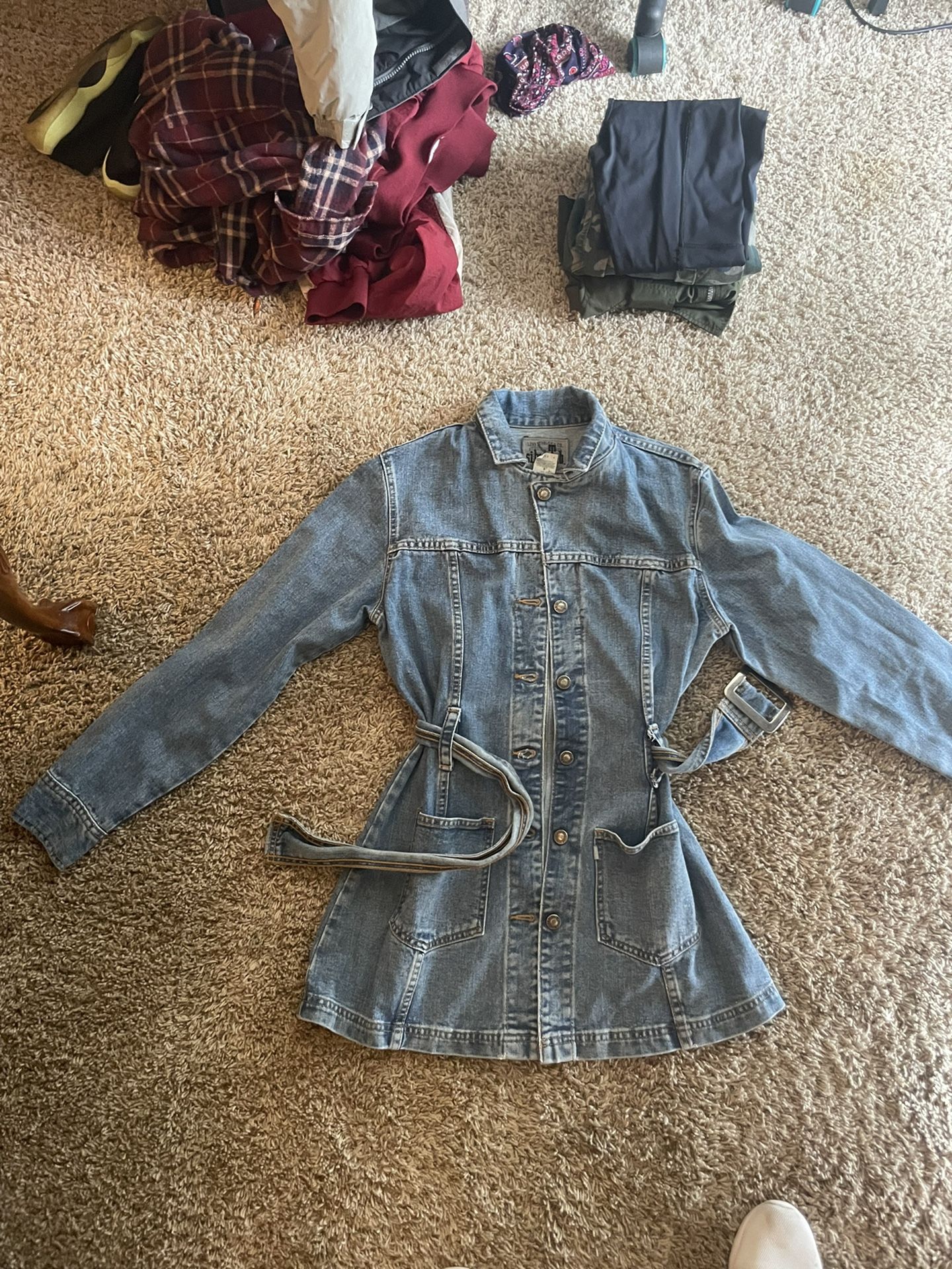 Womens Levi Long Jean Jacket