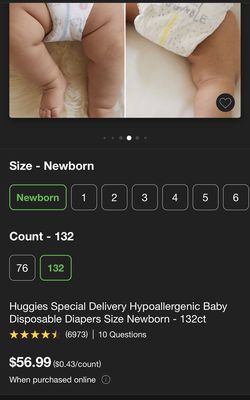 Huggies Diapers Newborn  Thumbnail
