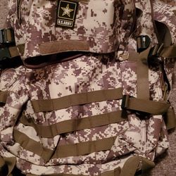 US Army Camo Utility Backpack With Straps  Thumbnail