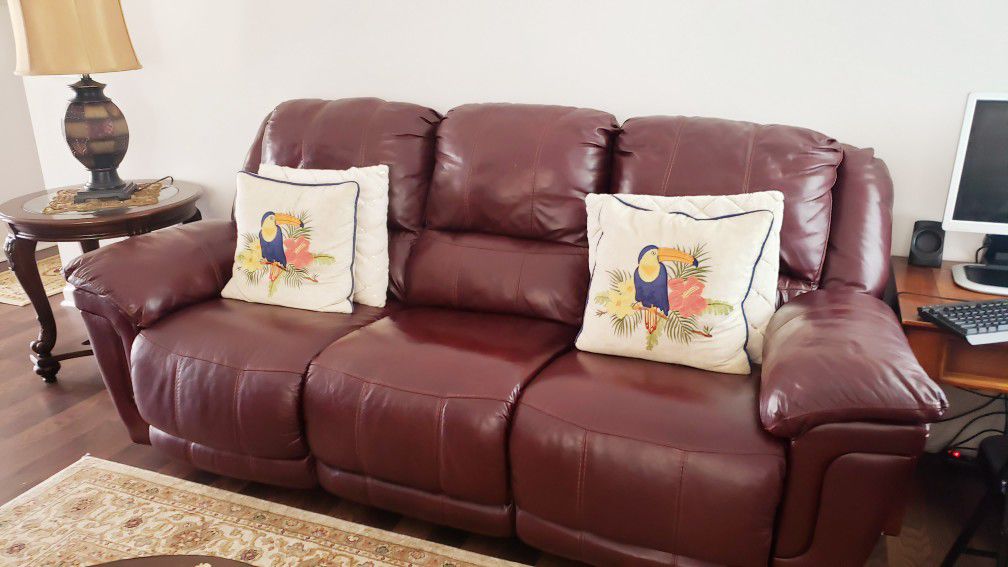 Recline Leather Sofa And Loveseat 