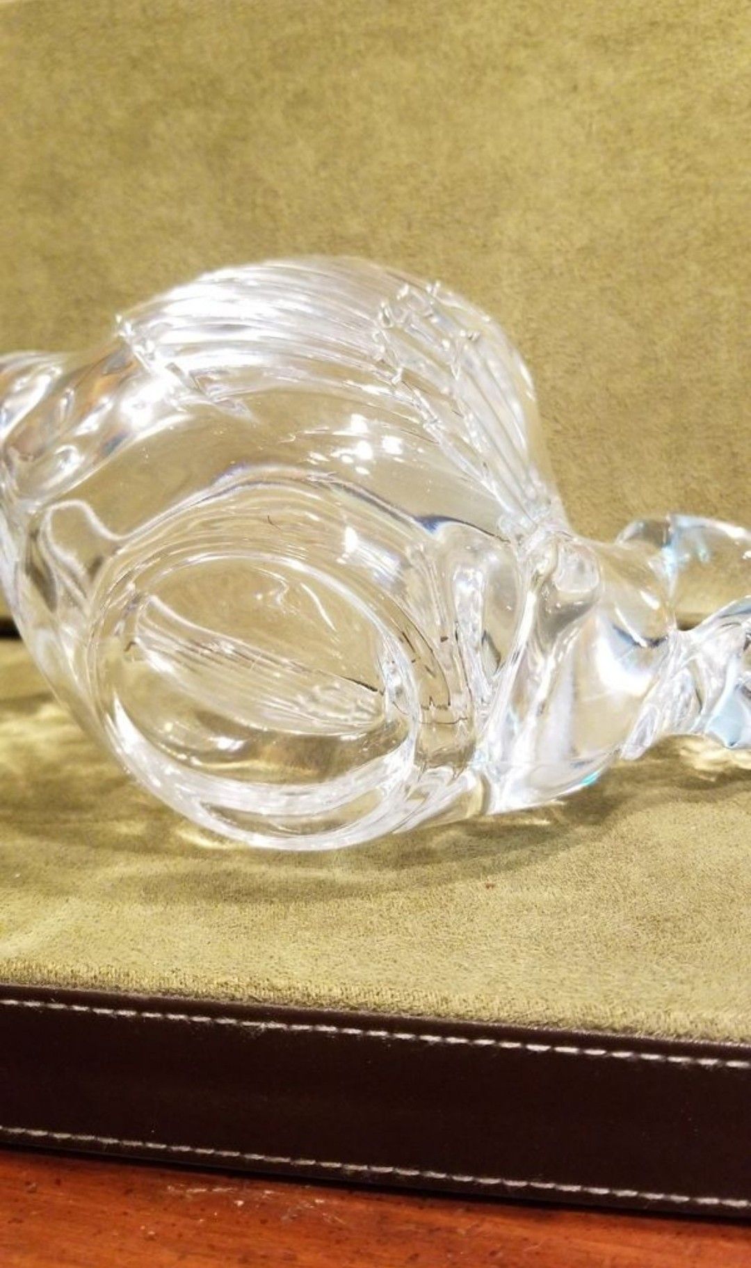 Vintage Clear Glass Swan Dish