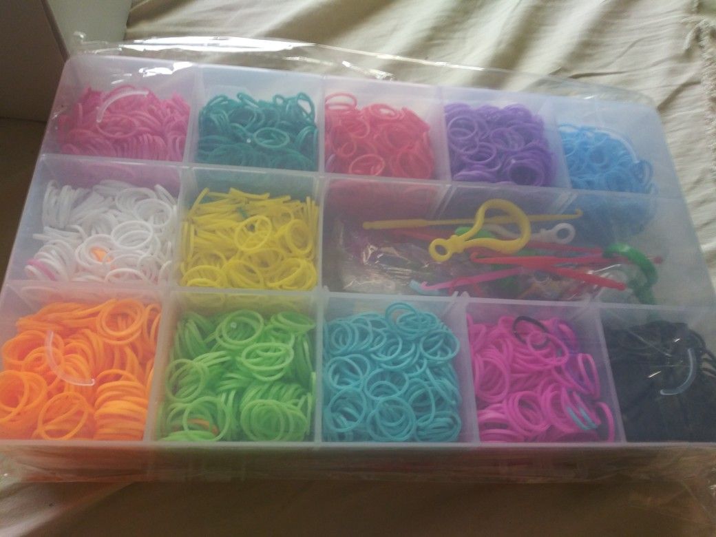 New! Rainbow rubber bands for kids arts and craft