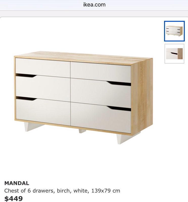 Good Used Ikea Mandal 6 Drawer Solid, Ikea Canada Solid Wood Dresser