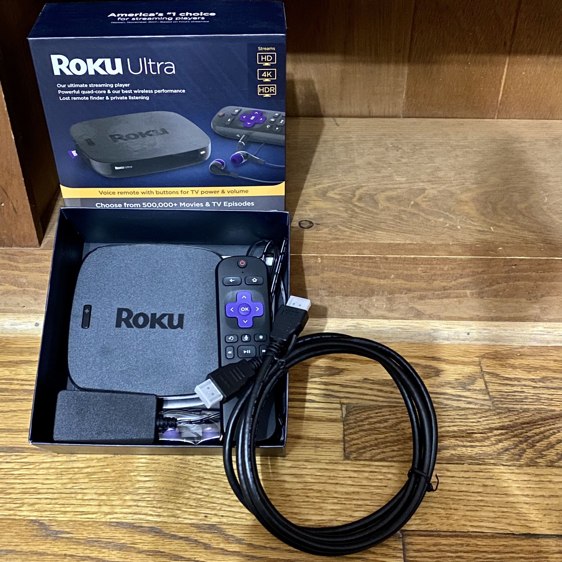 Roku Ultra w/ 6’ HDMI Cable & Remote