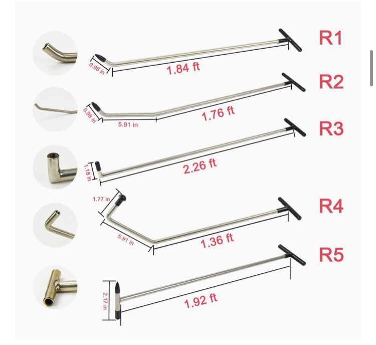 JMgist Rods Tools Paintless Dent Repair Kit