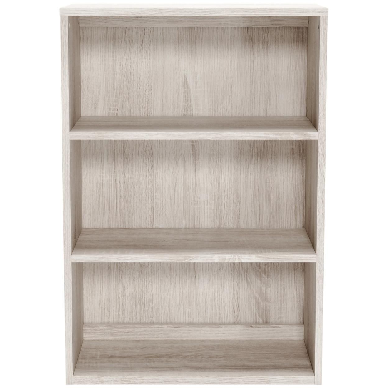 Medium Bookcase with 2 Adjustable Shelves, Antique White, Saltoro Sherpi