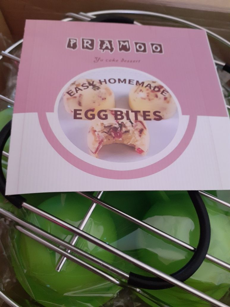 PRAMOO Silicone Egg Bites Molds and Steamer Rack Trivet with Handles for Instant Pot Accessories, 3pcs/set for 6qt & 8qt Electric Pressure Cooker