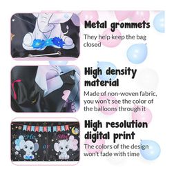 Gender Reveal Balloons Complete Kit - Blue and Pink Balloon Decorations for Big Reveal-High-density Drop Bag with Metallic Caps-Backdrop Thumbnail
