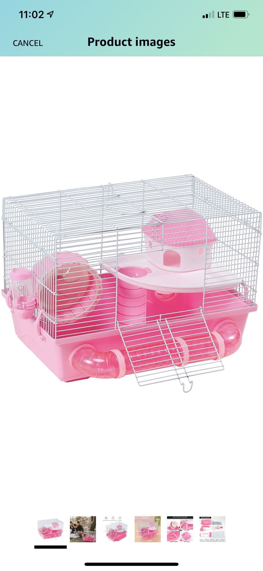 Hamster Cages Large, Rolling Hamster Cages and Habitats for Syrian Rat Mouse Large Living Space with Tube Bathroom