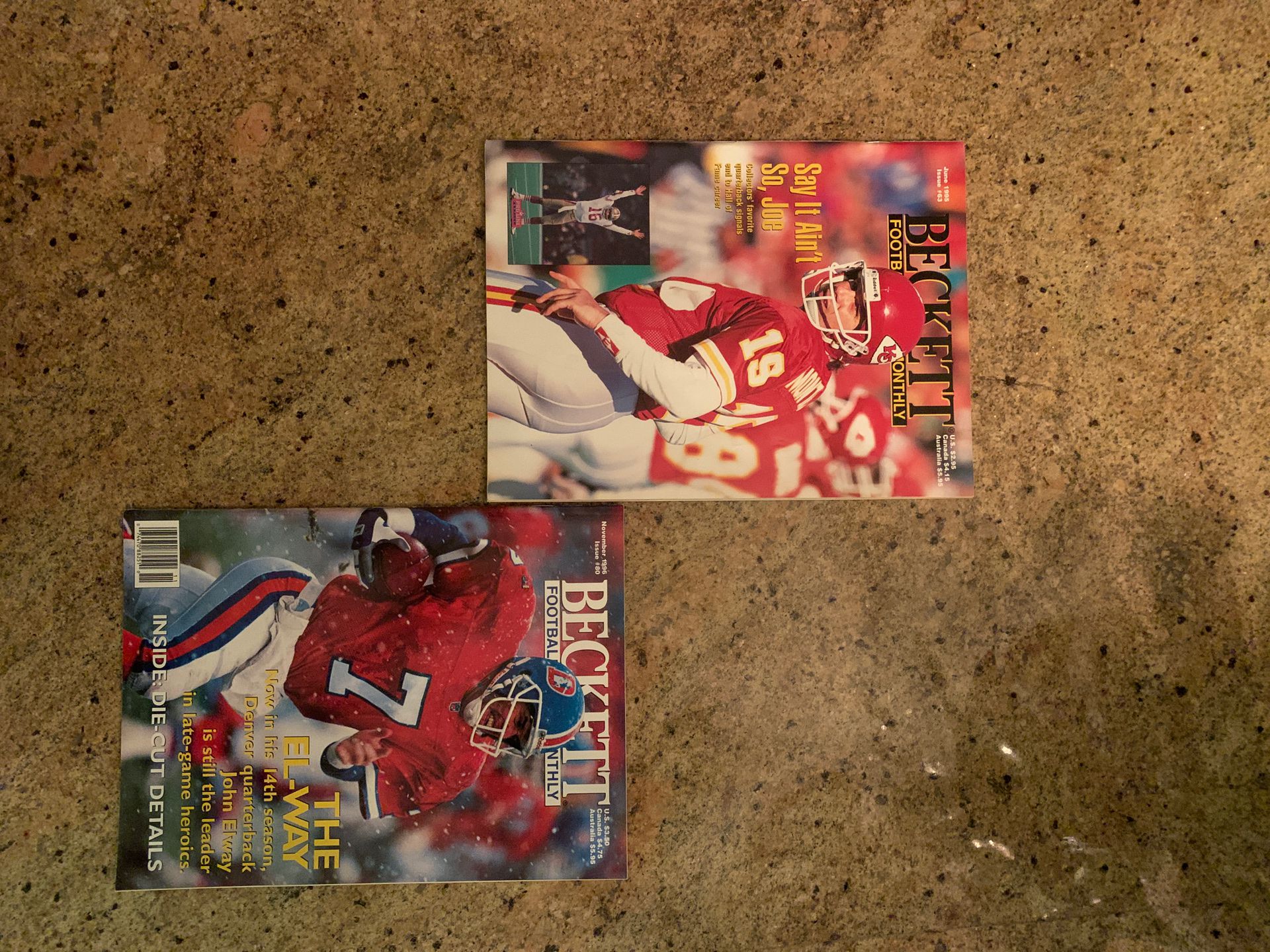 (21) different Beckett Monthly Football Card Magazines 1991 +