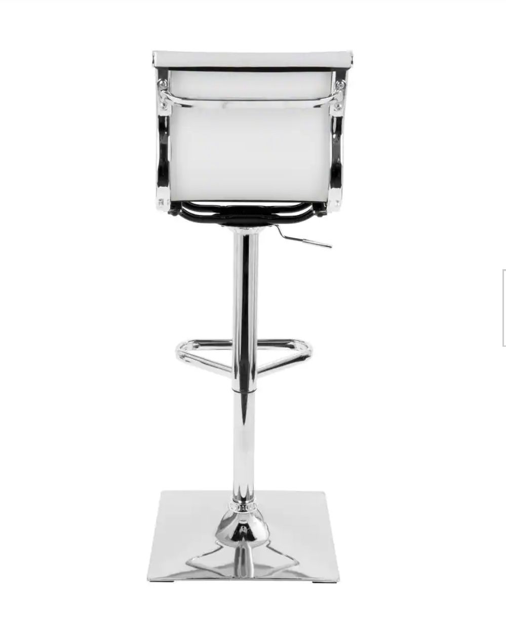 Set of 2 new in box Mirage White Adjustable Height Bar Stool (retail $240)