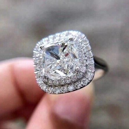 "Engagement Dainty Anillos Zircon Square Dainty Wedding Rings for Women, L251
